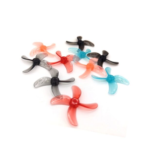Gemfan 40mm 1609 4-blade Propeller 1.5mm Set of 8 (3 Colours)