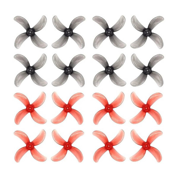 Gemfan 40mm 1609 4-blade Propeller 1.0mm Set of 8 (2 Colours)