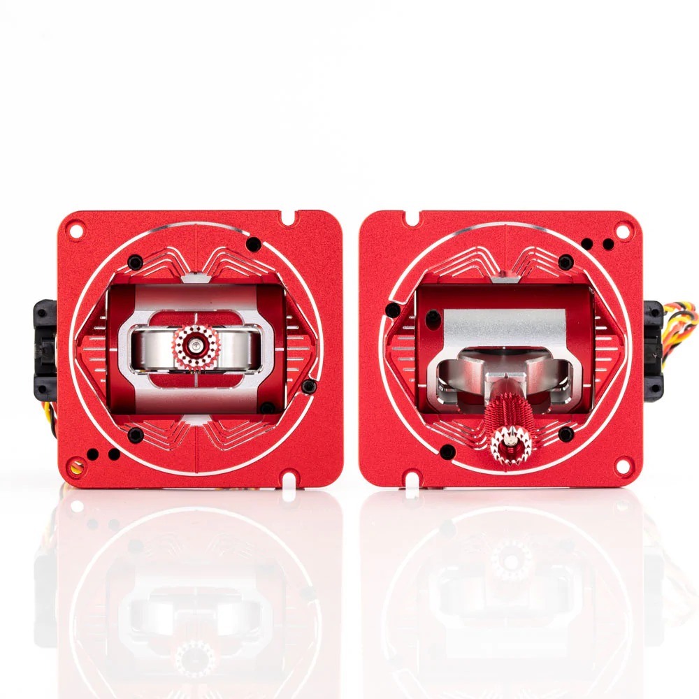 Red AG01 Gimbal Pair on reflective plate