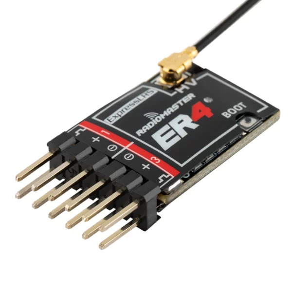ER4 2.4GHz ELRS PWM Receiver, isometric view