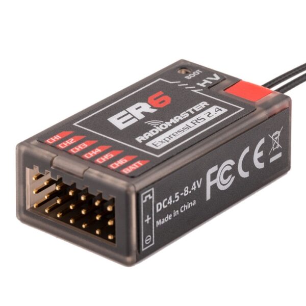 RadioMaster ER6 2.4GHz 6Ch ExpressLRS PWM Receiver - Image 2