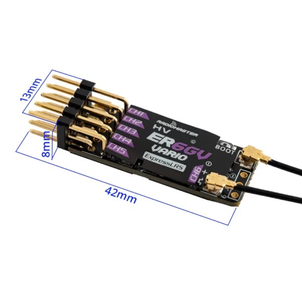 RadioMaster ER6GV 2.4GHz 6Ch with Vario ExpressLRS PWM Receiver - Image 3