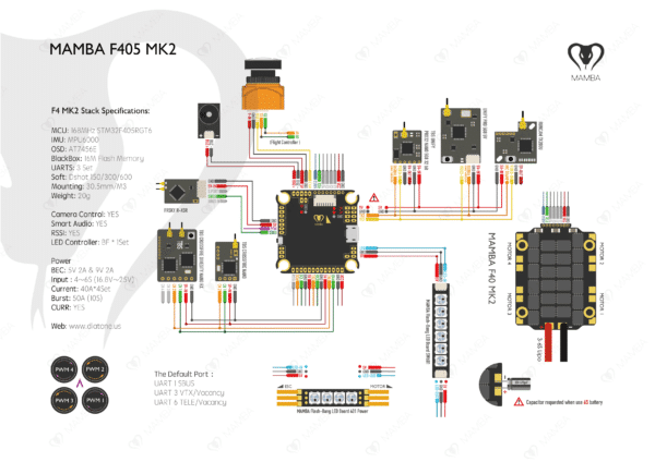 Diatone Mamba F405 MK2 Flight Controller - Image 5