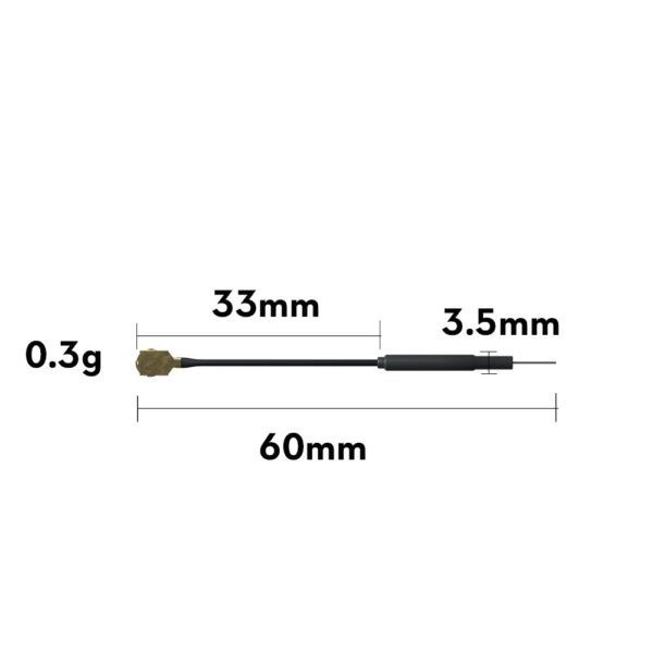 Flywoo 5.8G Light 5.8G 3dBi Brass Antenna UFL for VTX (5PCS) (2 Lengths) - Image 4