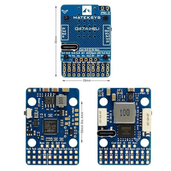 Mateksys RC Helicopter Flybarless Controller G474-HELI - Image 4