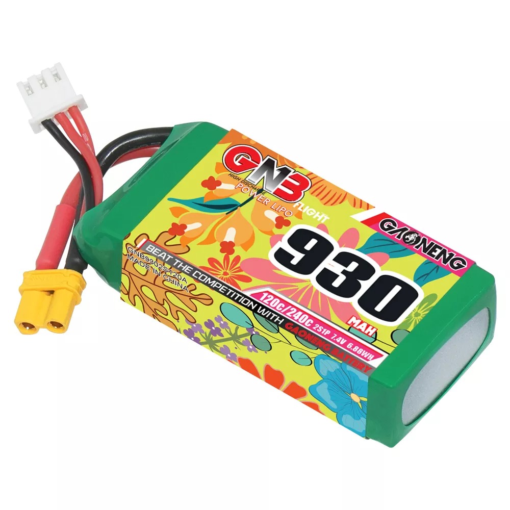 GNB lying down 2S Lipo battery 930mAh 120C