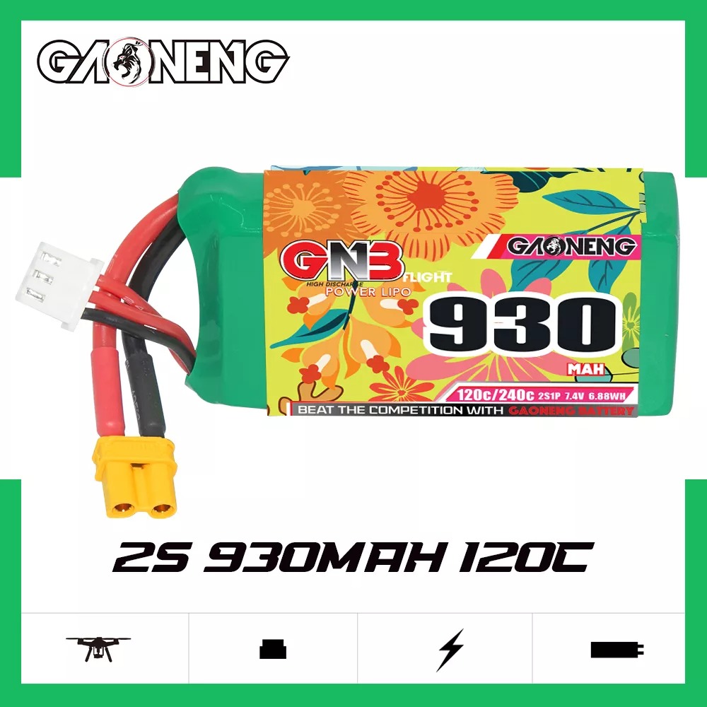 GNB Main 2S Lipo battery 930mAh 120C