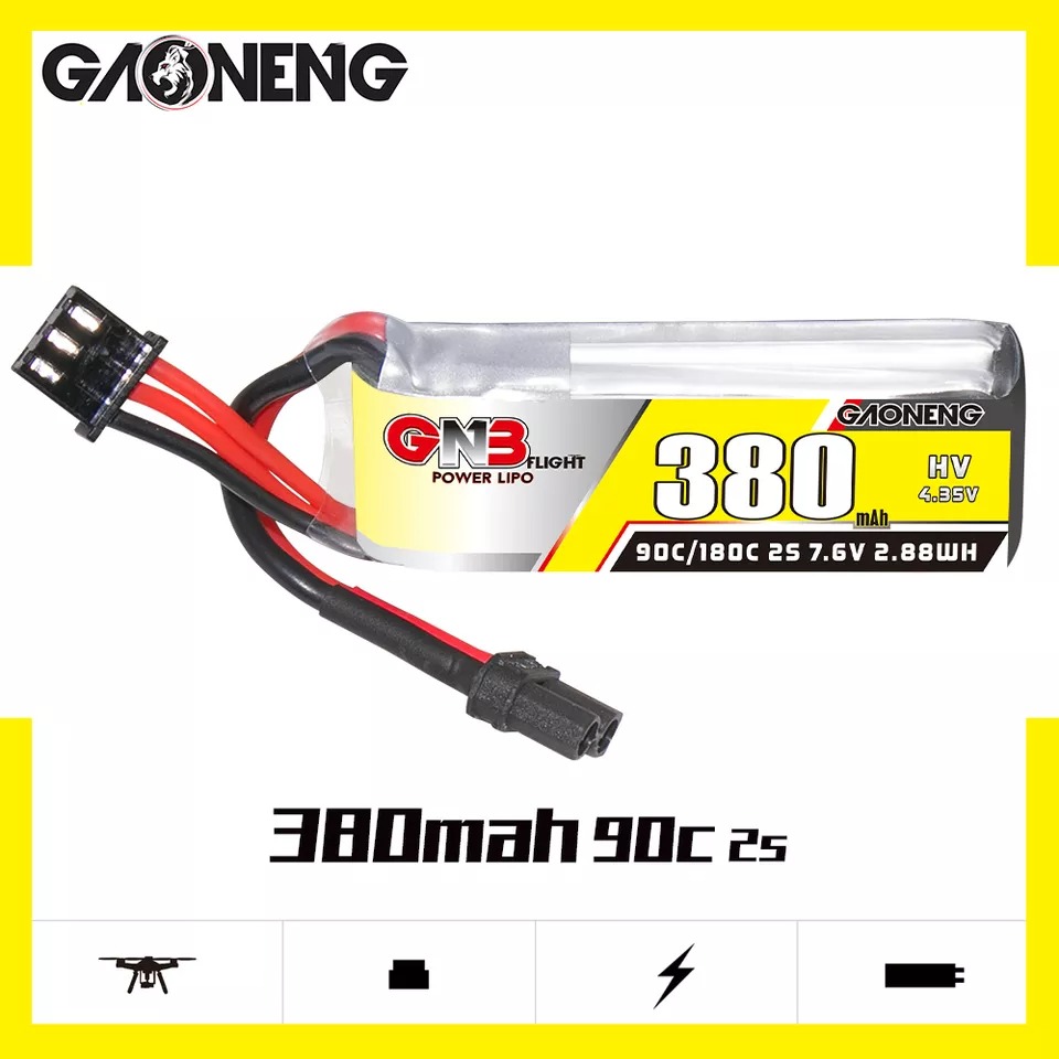 GNB Lipo Battery 2S 7.6V 380mah HV 90C