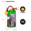 GNB Battery 14.8V 120C 1100mAh 4S - Image 3