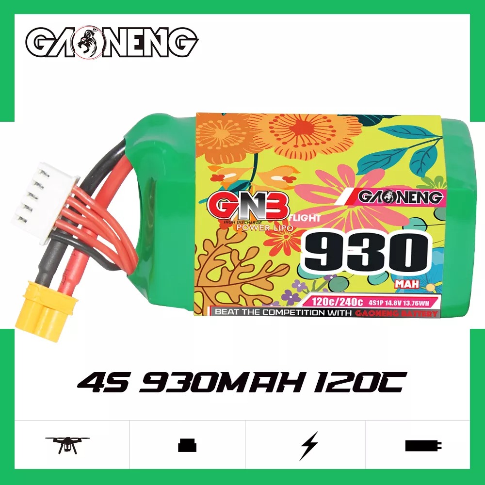 GNB 4S Lipo Battery summary 930mAh 120C