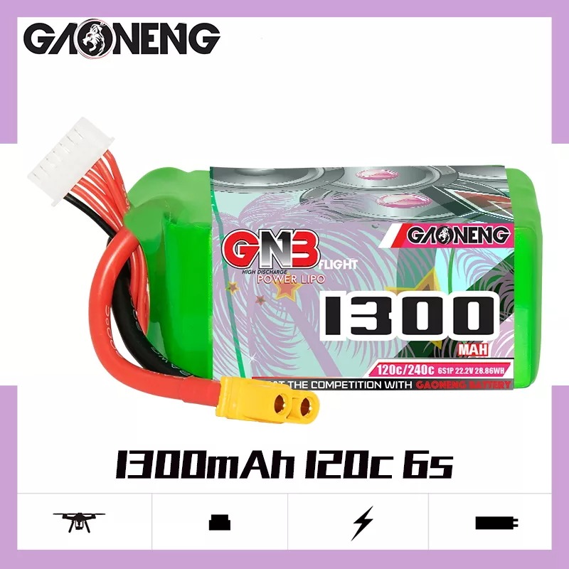 GNB Lipo Battery summary 6S 1300mah 120C