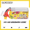 GNB Battery 22.8V 120C 850mAh 6S HV