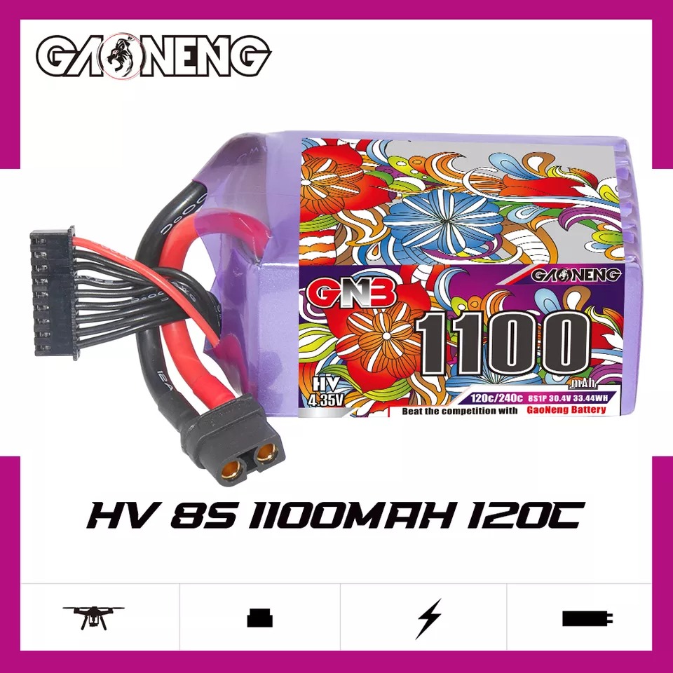 GNB 8S HV LiPo incredible power 1100mah 120C