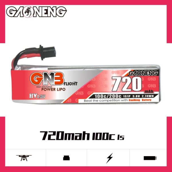 Product image for GNB Battery 3.8V 100C 660mAh 1S HV A30 Cable