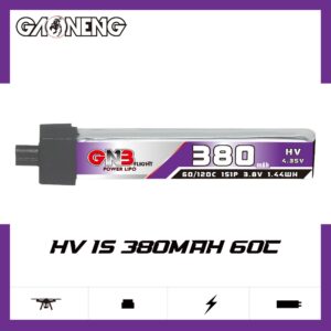 Product image for GNB Battery 3.8V 60C 380mAh 1S HV A30 Head Connector
