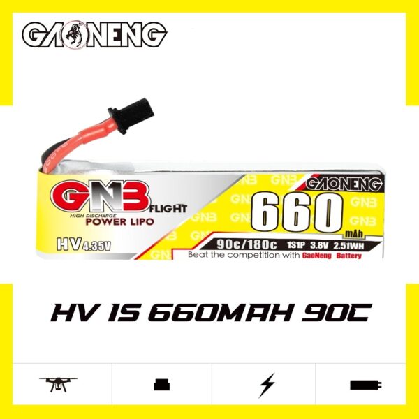 Product image of GNB Battery 3.8V 90C 660mAh 1S HV A30 Cable