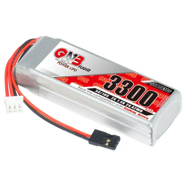 Product image for GNB Battery 7.4V 3300mAh 2S for Airtronics/Sanwa MT-4, M11X, M12