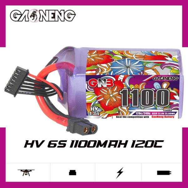 GNB Battery 22.8V 120C 1100mAh 6S HV