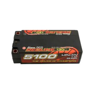 Gens Ace 5100mAh 2S2P 130C 7.6V HardCase HV Redline - 1