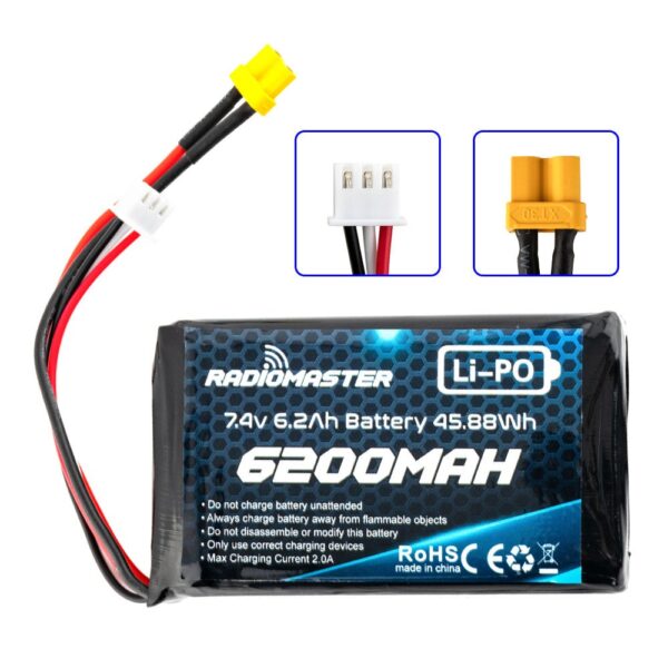 RadioMaster Battery 7.4V 6200mAh 2S for Boxer/TX16S - Image 2