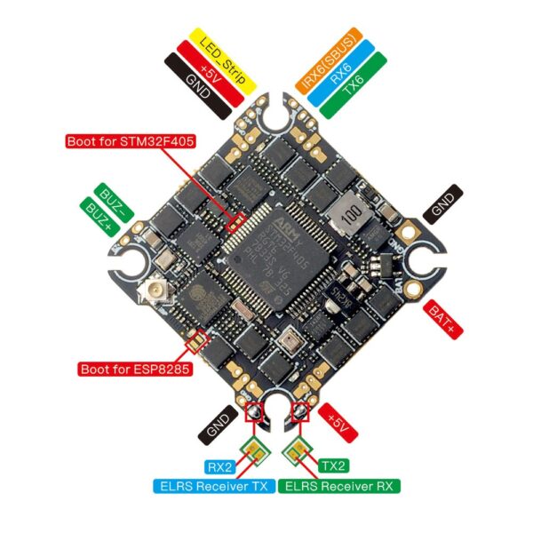 HappyModel Super F405HD AIO Flight Controller 20A ESC with ExpressLRS - Image 4