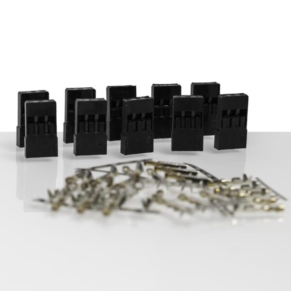 JR Servo 10 Sets Gold Crimps and Housing Kit