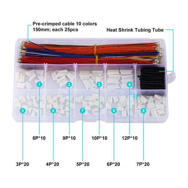 JST SH1.0 Connector Kit - Pre-Crimped Cable and Connectors - Image 2
