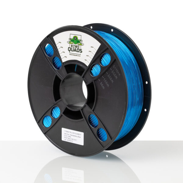 KiwiQuads TPU Filament 1kg - Transparent Blue