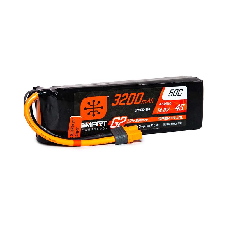 Spektrum 3200mAh 4S 14.8V Smart G2 LiPo 50C IC3
