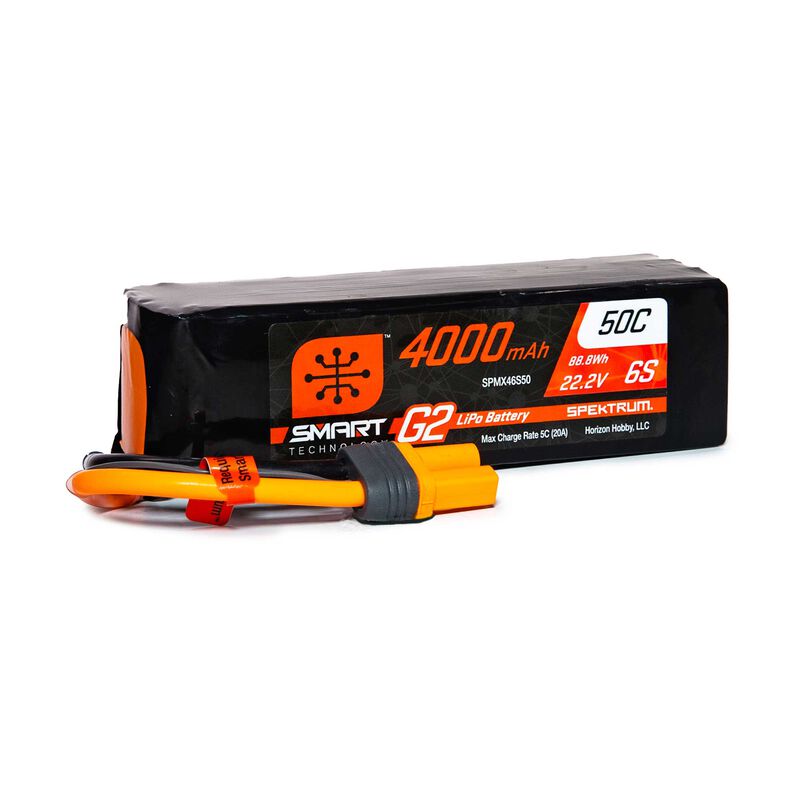 Spektrum 4000mAh 6S 22.2V Smart G2 LiPo 50C IC5