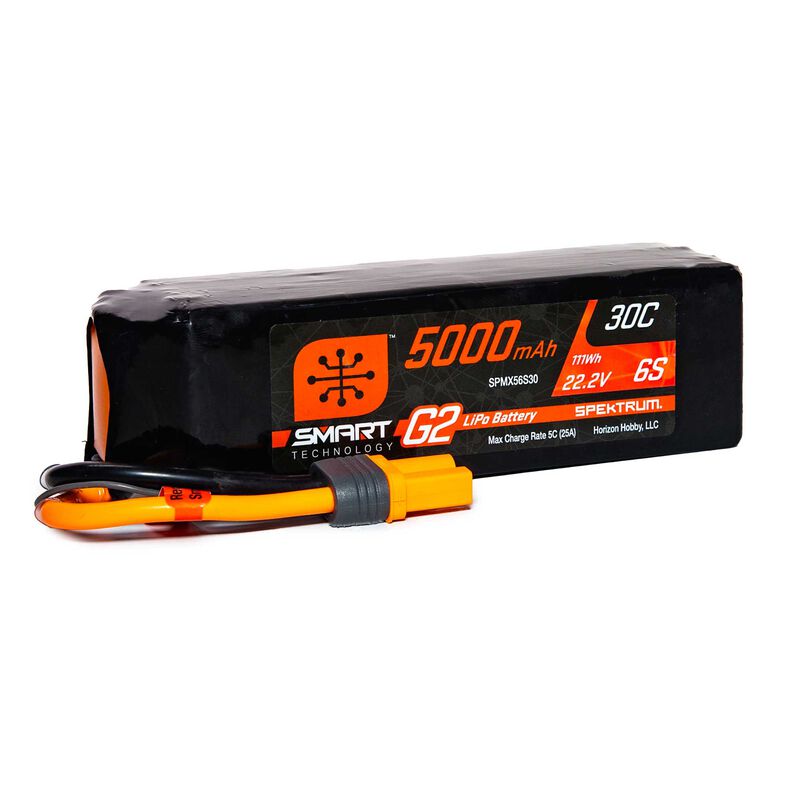 Spektrum 5000mAh 6S 22.2V Smart G2 LiPo 30C IC5