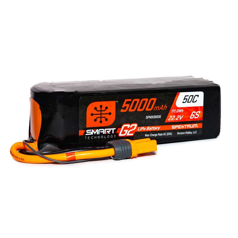 Spektrum 5000mAh 6S 22.2V Smart G2 LiPo 50C IC5