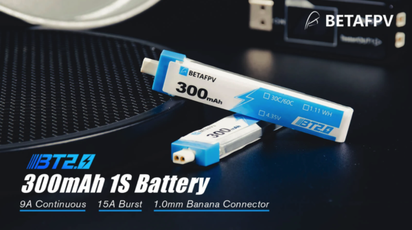 BETAFPV 300mAh BT2.0 1S LiPo Battery - Image 3