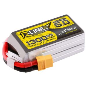 Tattu R-Line Version 5.0 14.8V 150C 1300mAh 4S Battery - 2
