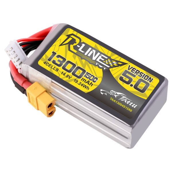 Tattu R-Line Version 5.0 14.8V 150C 1300mAh 4S Battery - 3