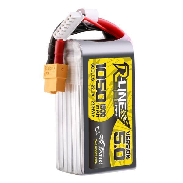 Tattu R-Line Version 5.0 22.2V 150C 1050mAh 6S Battery - 3