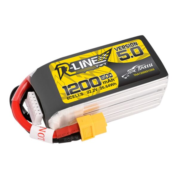 Tattu R-Line Version 5.0 22.2V 150C 1200mAh 6S Battery - Image 2