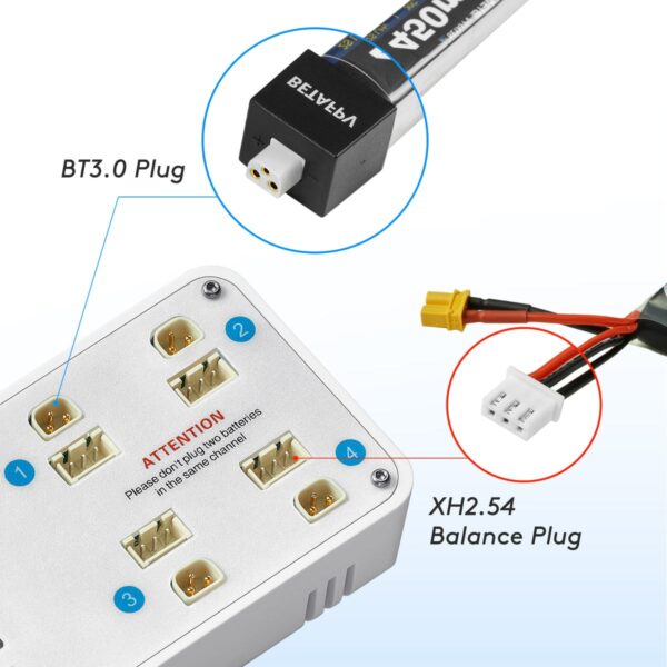 VIFLY ToothStor 4 Port 2S Balance Charger with Storage Mode - details