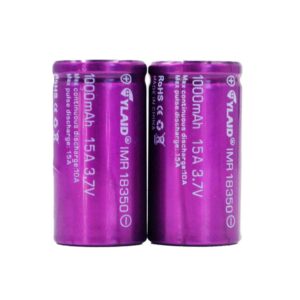 YLAID 2 pack of 18350 cells 1000mah