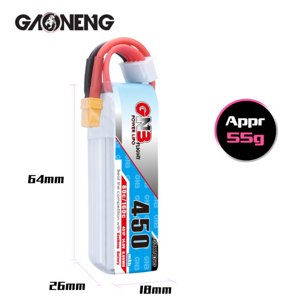 GNB Battery 14.8V 80C 450mAh 4S - Image 4