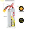 GNB Battery 14.8V 100C 3000mAh 4S (Short) - Image 3