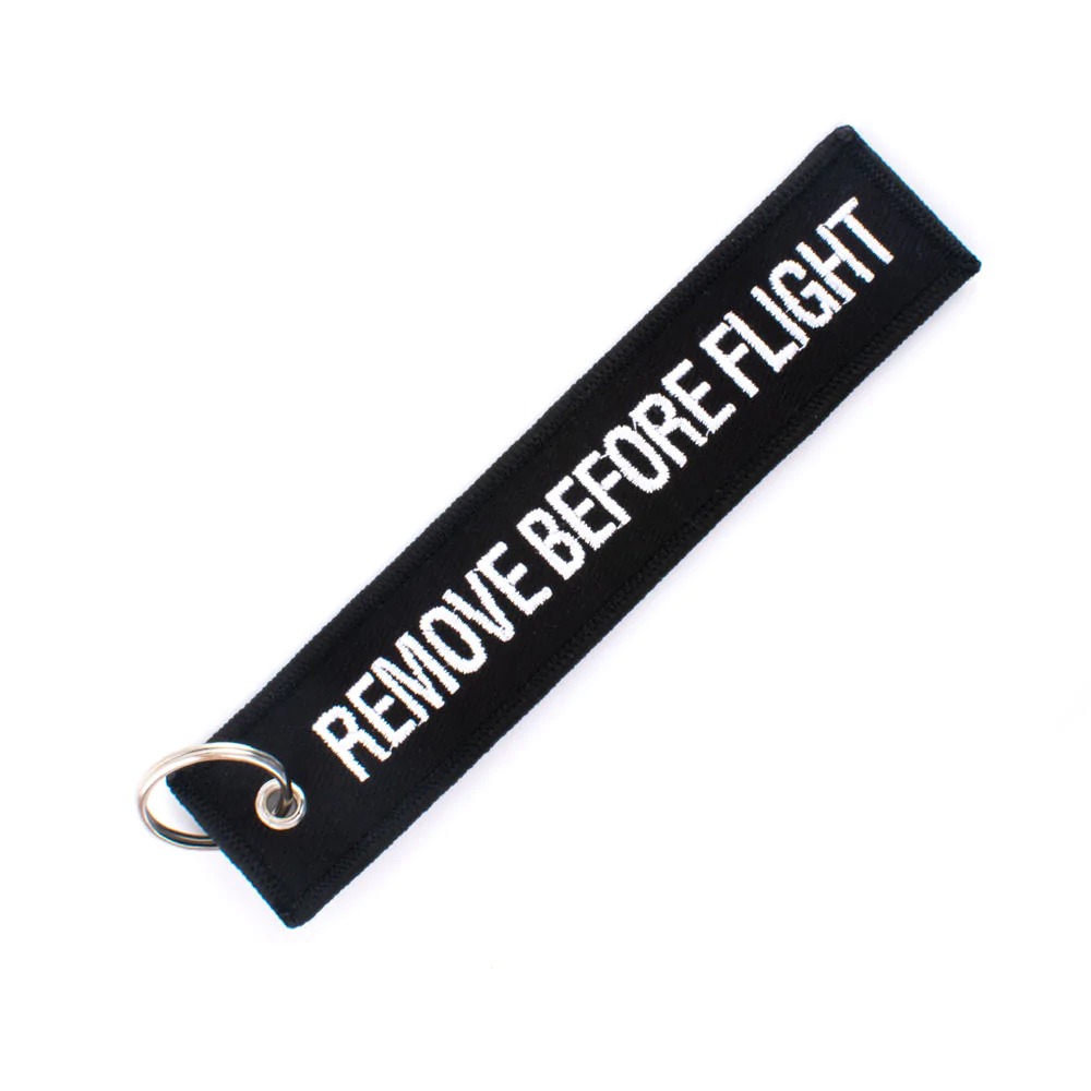 3 Inches KeyChain Remove Before Flight Sign