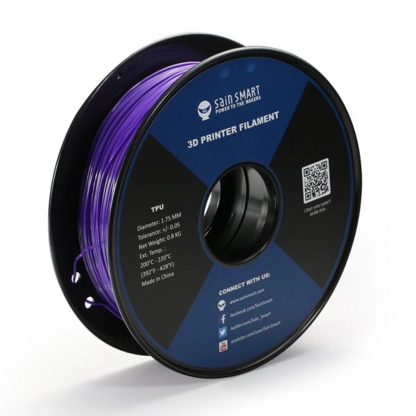 SainSmart TPU Flexible Filament 1.75mm 0.8kg - Kaoss Purple