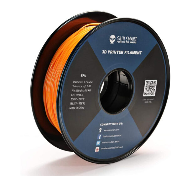 SainSmart TPU Flexible Filament 1.75mm 0.8kg - Mango Mojito