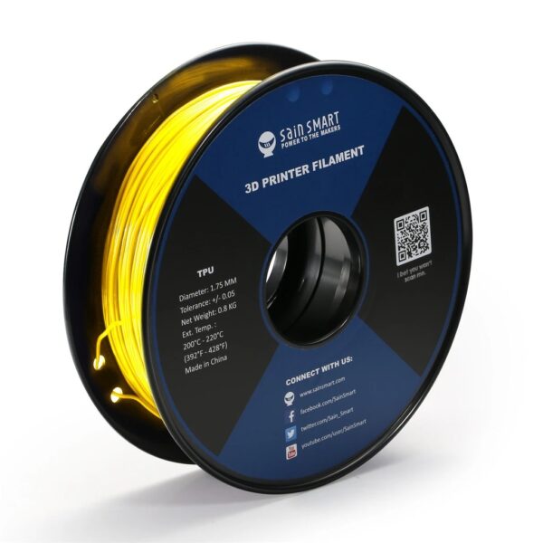 SainSmart TPU Flexible Filament 1.75mm 0.8kg - Neon Yellow