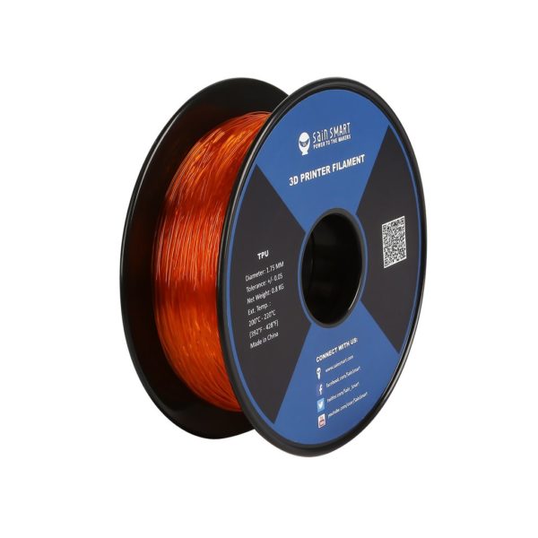 SainSmart TPU Flexible Filament 1.75mm 0.8kg - Orange