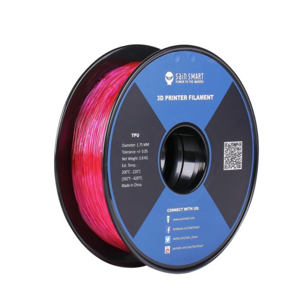 SainSmart TPU Flexible Filament 1.75mm 0.8kg - Pink